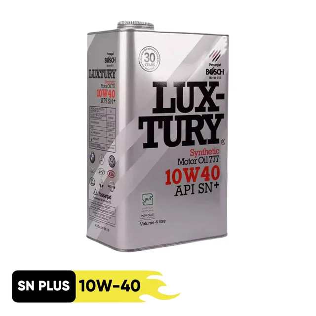 روغن موتور خودرو بنزینی بوش مدل لاکچری +10W40 SN حجم 4 ليتر 102157050