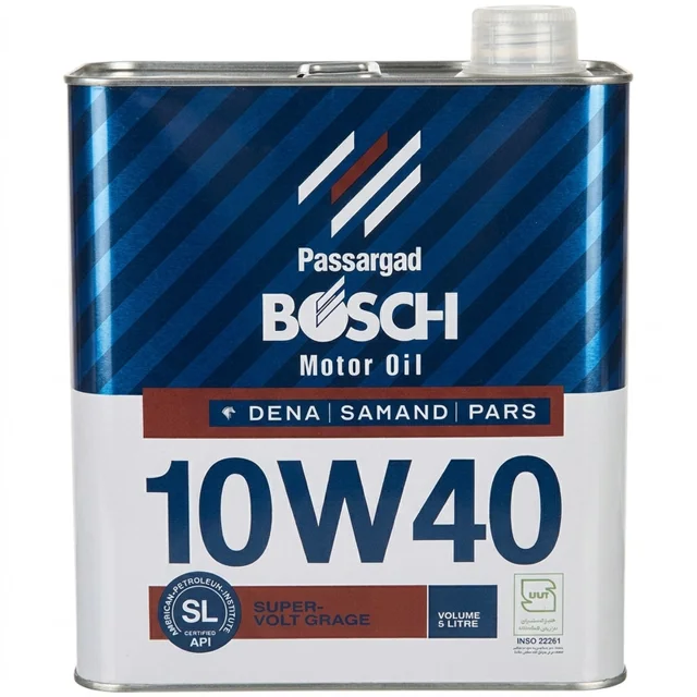 روغن موتور خودرو بنزینی بوش مدل 10W40 SL حجم 5 لیتر 102159842