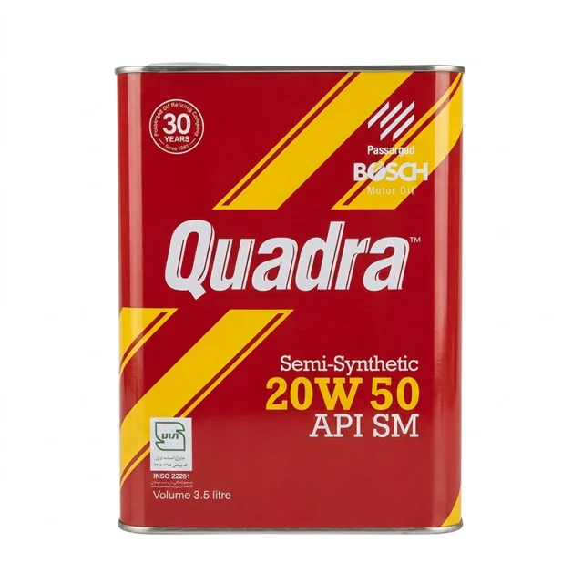 روغن موتور خودرو بنزینی بوش مدل کوادرا 20W50 SM  حجم 3.5 لیتر 102157622