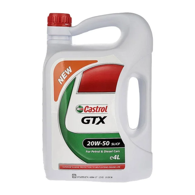 روغن موتور خودرو کاسترول مدل GTX 20W50 SL حجم 4 لیتر 102156986