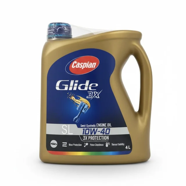 روغن موتور خودرو بنزینی کاسپین مدل  SL 10W-40 Glide 3X  حجم 4 لیتر 102152952