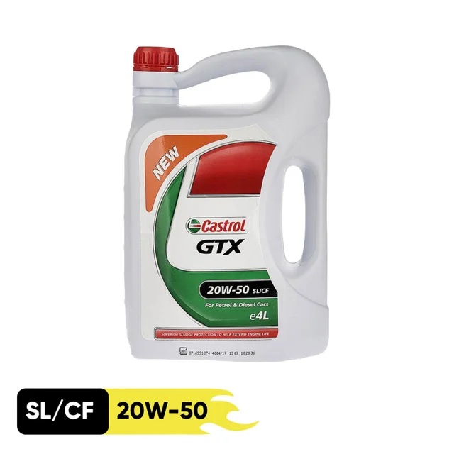 روغن موتور خودرو کاسترول مدل GTX 20W50 SL حجم 4 لیتر 102156980